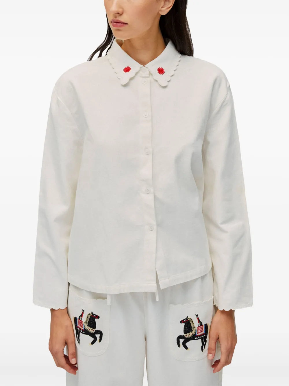 Off-White Kotyk Embroidered Cotton Blouse