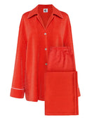 Red Saturn Lurex Pajama Set