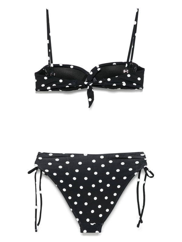 Caro Bikini Black Polka Set