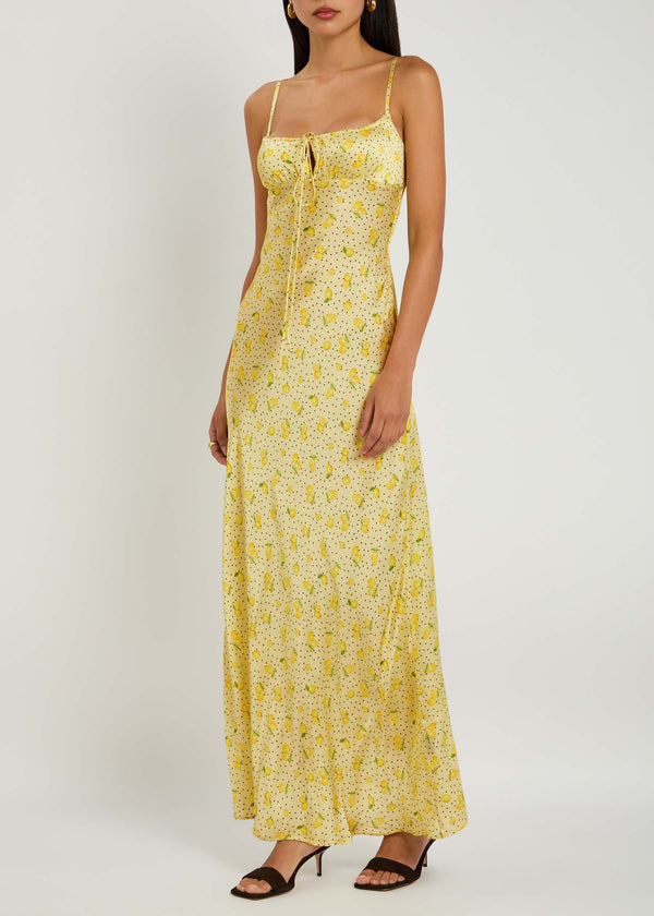 Yellow Lemon Slip Dress