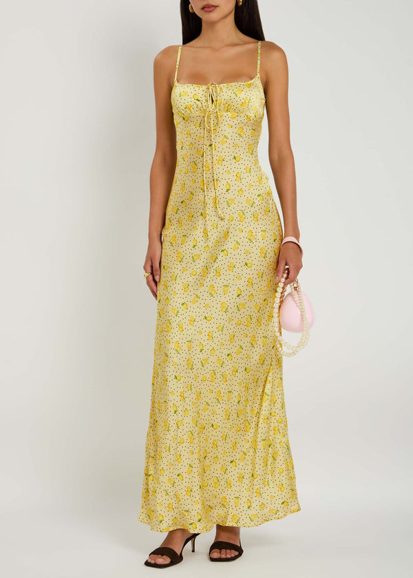 Yellow Lemon Slip Dress