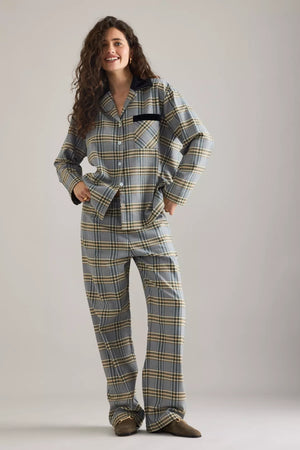 Checked Cotton-Flannel Set