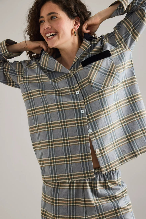 Checked Cotton-Flannel Set