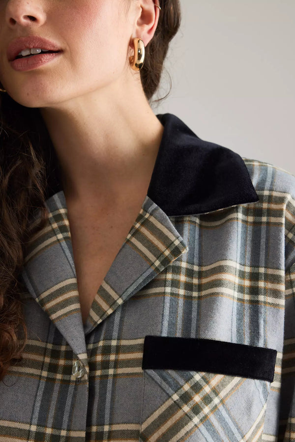 Checked Cotton-Flannel Set