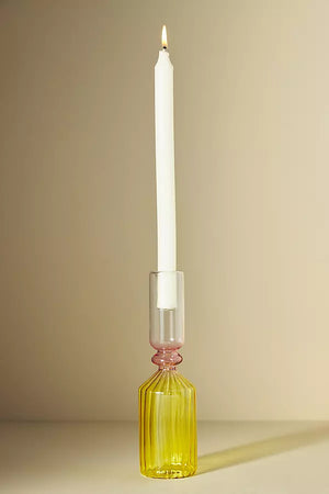 Calle Glass Taper Candle Holder