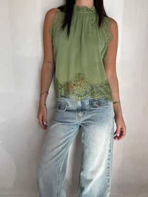Sage Visions Lace Top