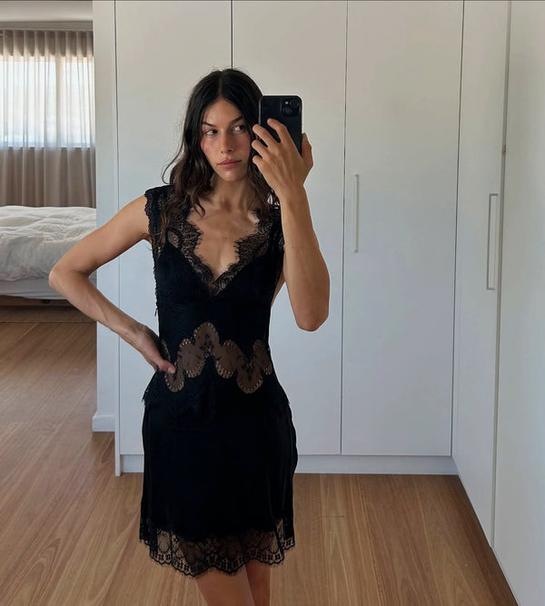 Ebony Visions Lace Mini Dress