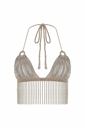 Sorbet Bronze Shimmer Hand-Crochet Top