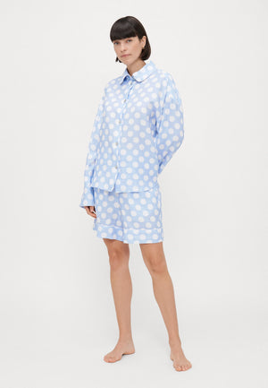 Blue Polka Dot Pastelle Oversized Set with Shorts