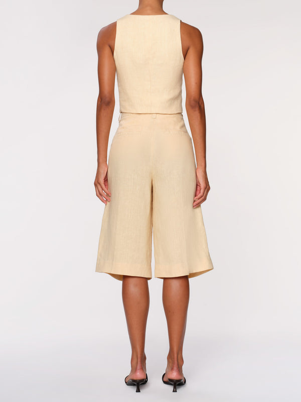 Hepburn Wheat Linen Shorts