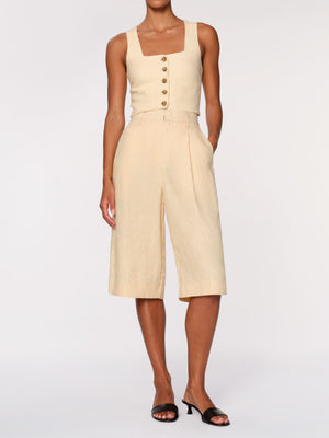 Hepburn Wheat Linen Shorts
