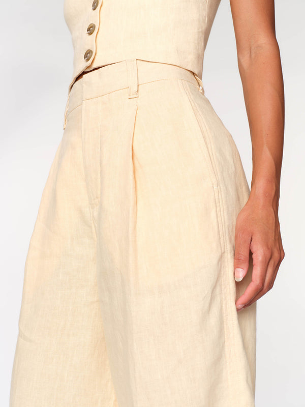 Hepburn Wheat Linen Shorts