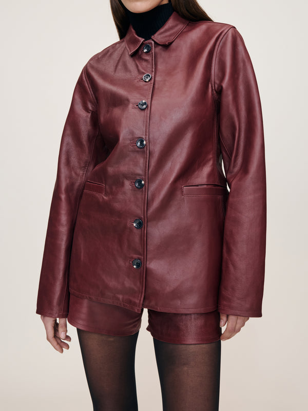 Saffron Leather Harloe Jacket
