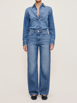 Karmine Refined Wide Leg Jeans