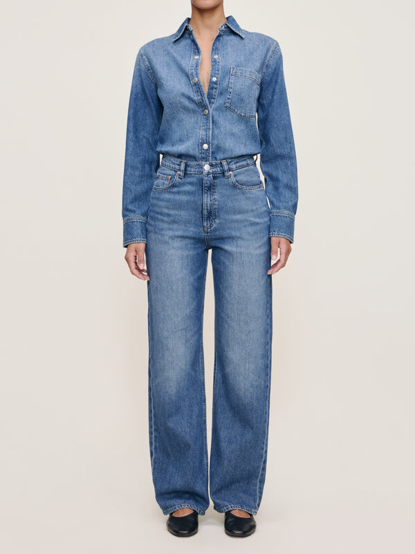 Karmine Refined Wide Leg Jeans