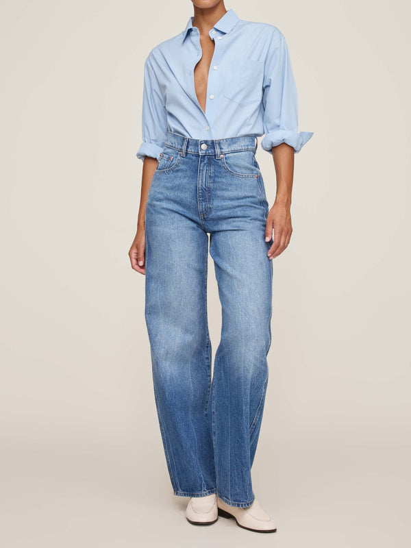 Blue Poplin Faye Shirt