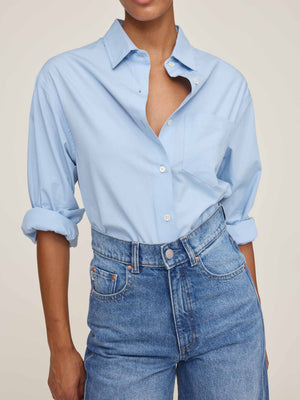 Blue Poplin Faye Shirt