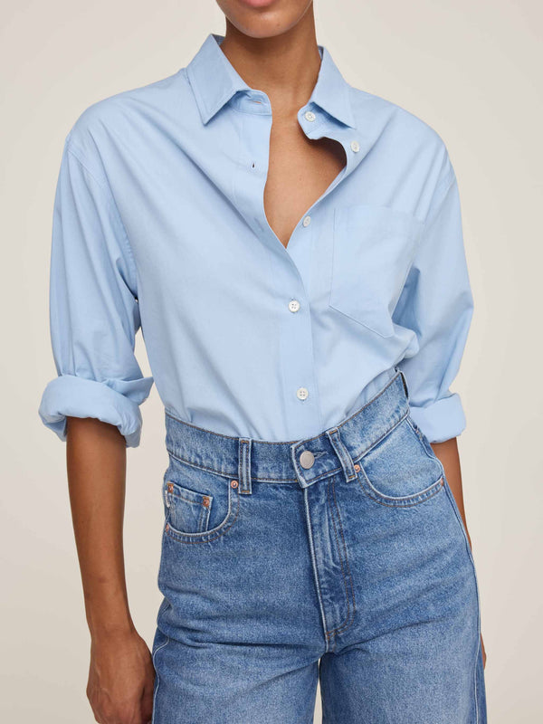 Blue Poplin Faye Shirt