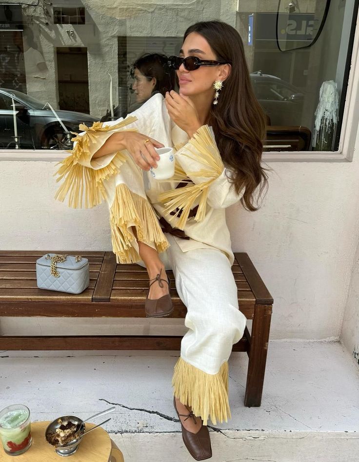 Milk Crusoe Raffia Linen Pants