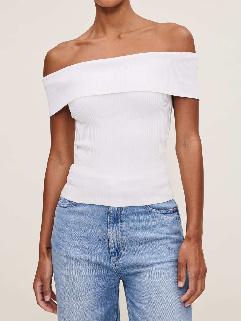 White Off Shoulder Top