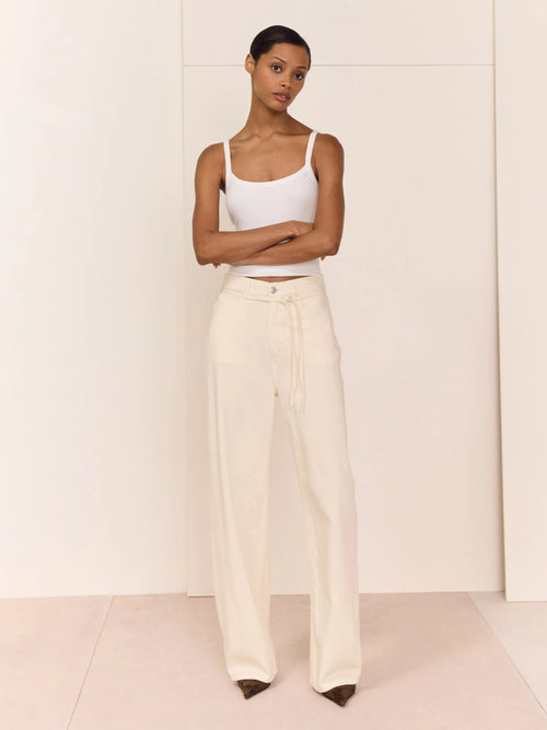 Crema Casie Wide Leg Mid Rise 31" Jeans