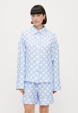 Blue Polka Dot Pastelle Oversized Set with Shorts