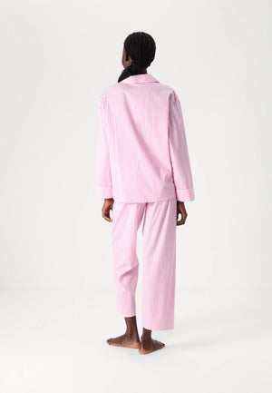 Pink Stripes Rose Cotton Pajama Set