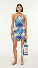 Azure Hand-Crochet Mini Dress