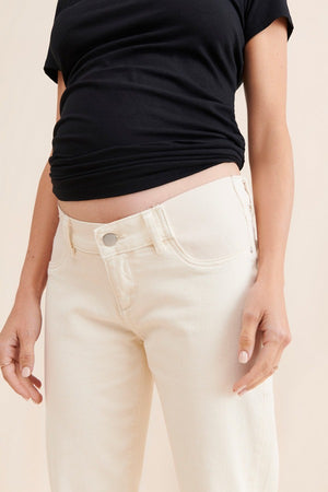 Maternity Ecru Joni Straight 32" Jeans