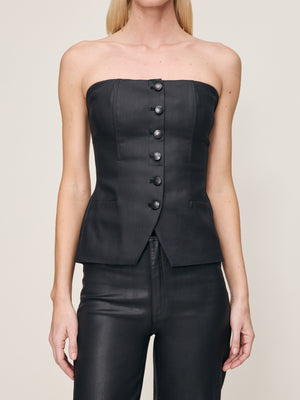 Black Coated Bustier