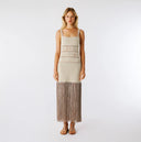 Bronze Bonbon Hand-Crocheted Fringe Maxi Dress