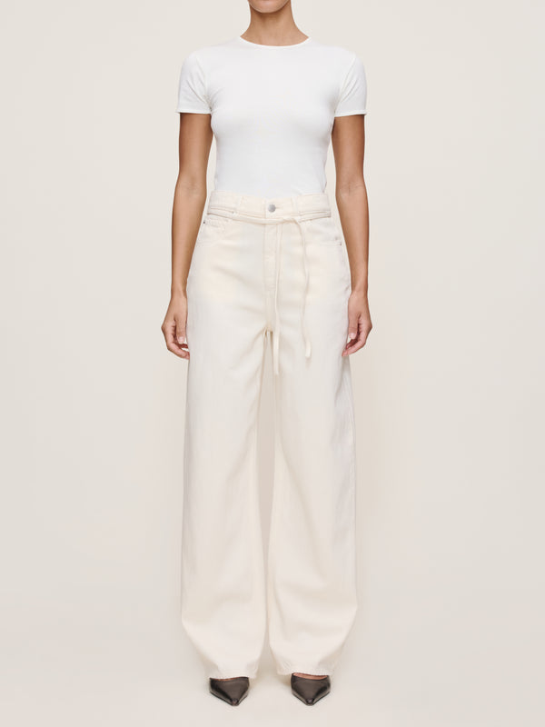 Crema Casie Wide Leg Mid Rise 31" Jeans