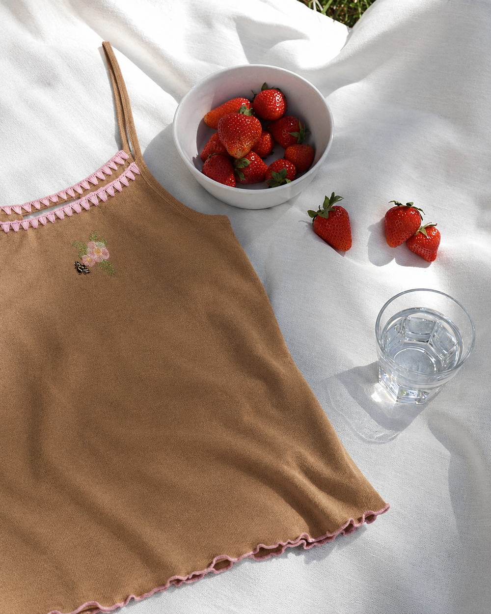 Nougat Creme Mia Strap Top