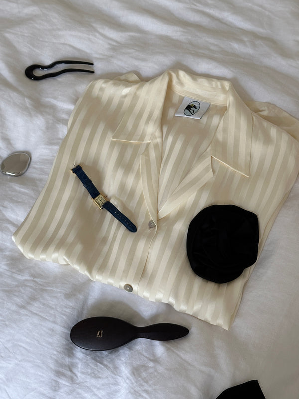 The Rose Oversized Satin Pajama Set