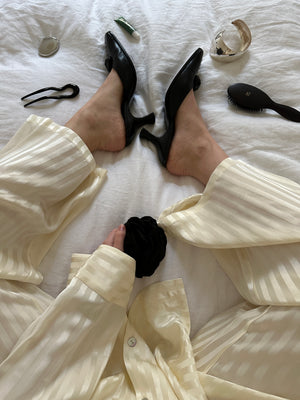 The Rose Oversized Satin Pajama Set