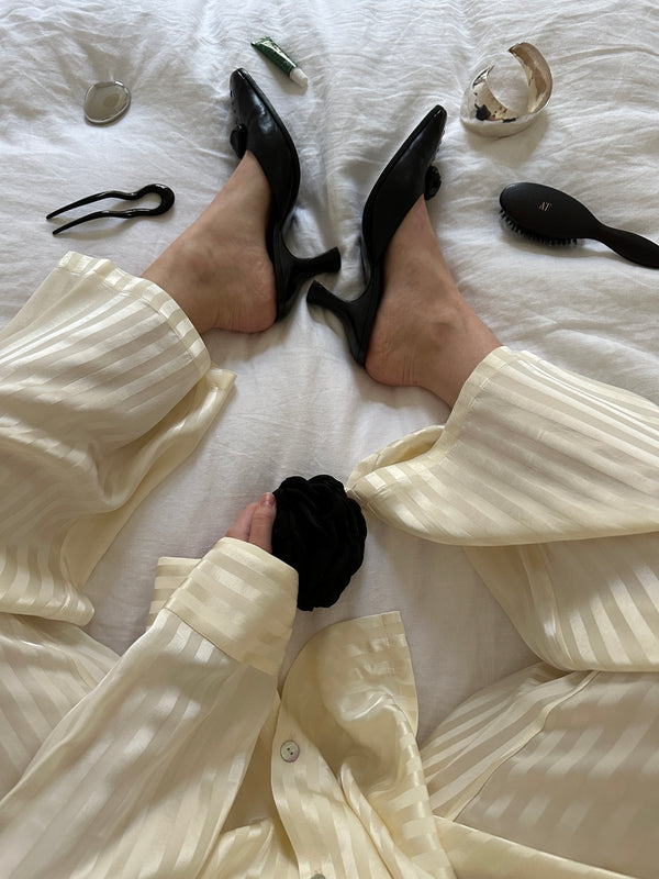 The Rose Oversized Satin Pajama Set