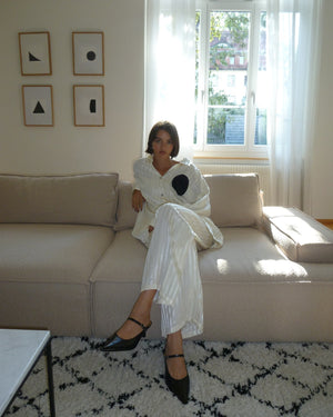 The Rose Oversized Satin Pajama Set