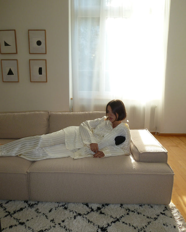 The Rose Oversized Satin Pajama Set