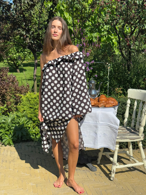 Polka Dot Gaia Soft Viscose Midi Dress