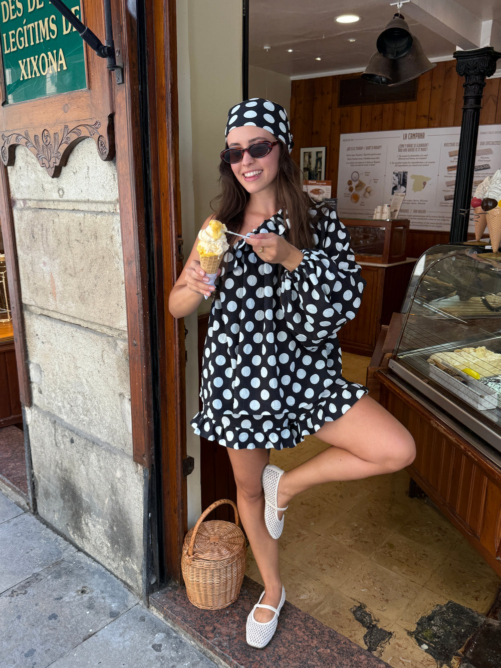 Polka Dot Gaia Soft Viscose Top