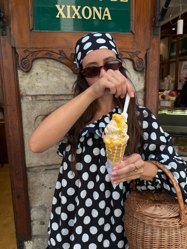 Polka Dot Gaia Soft Viscose Top