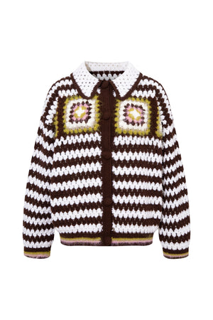 Gina Alpaca Wool Hand Knit Cardigan