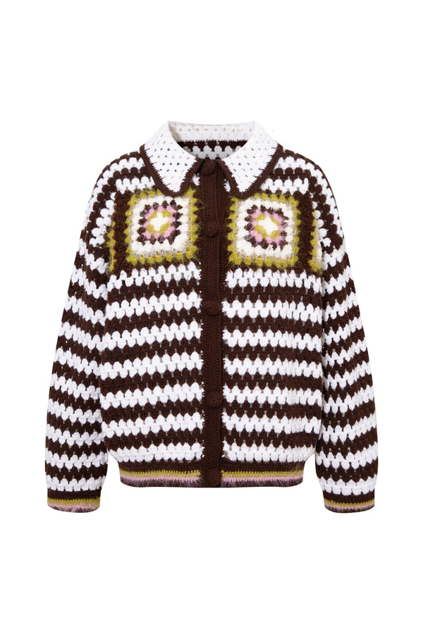 Gina Alpaca Wool Hand Knit Cardigan