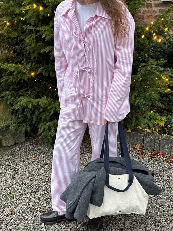 Lyra Cotton-Poplin Pajama Set