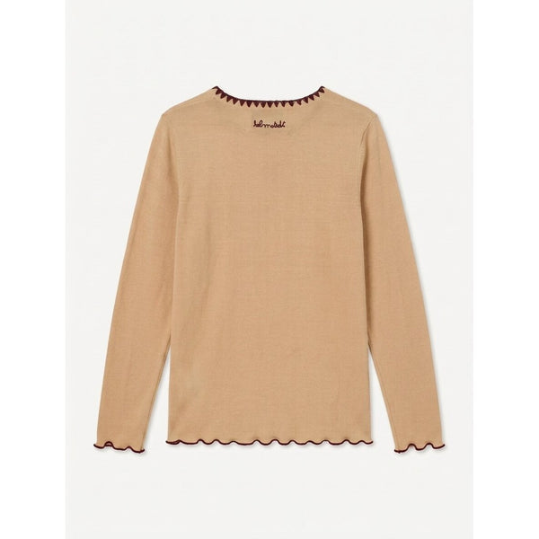 Vanilla Beige Andrea Long Sleeve T-Shirt
