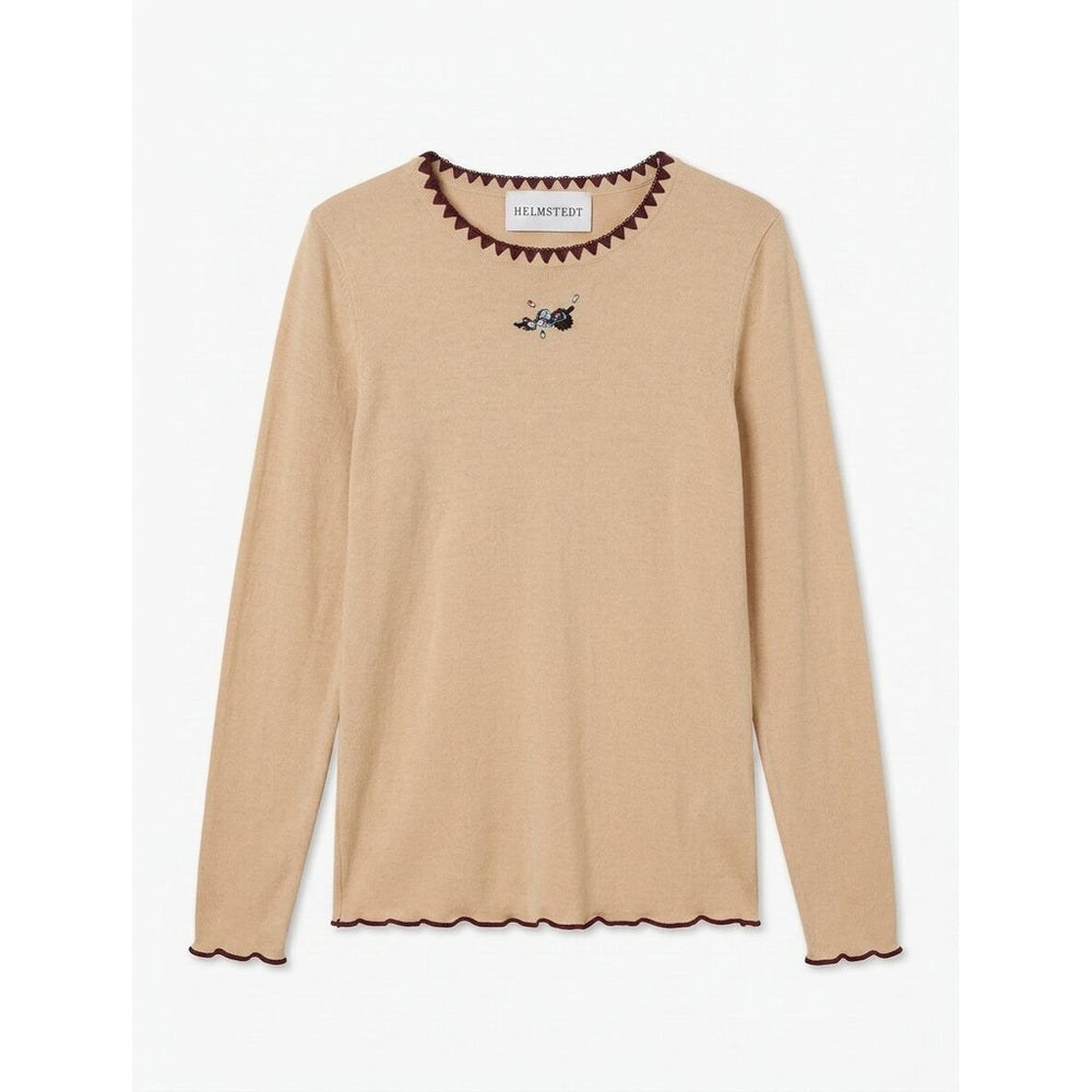 Vanilla Beige Andrea Long Sleeve T-Shirt