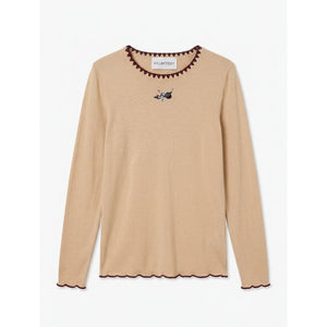Vanilla Beige Andrea Long Sleeve T-Shirt