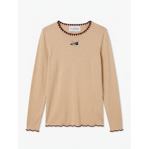 Vanilla Beige Andrea Long Sleeve T-Shirt