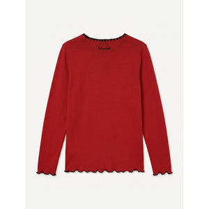 Cranberry Red Andrea Long Sleeve T-Shirt
