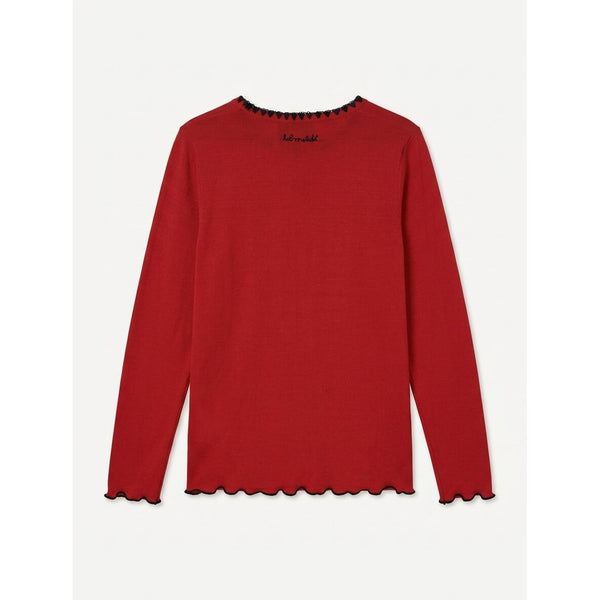 Cranberry Red Andrea Long Sleeve T-Shirt